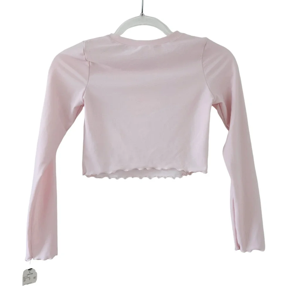 NEW Art Class Girls Swim Topo Rashguard Large 10/12 Pink, Sun Bathing Suit Top